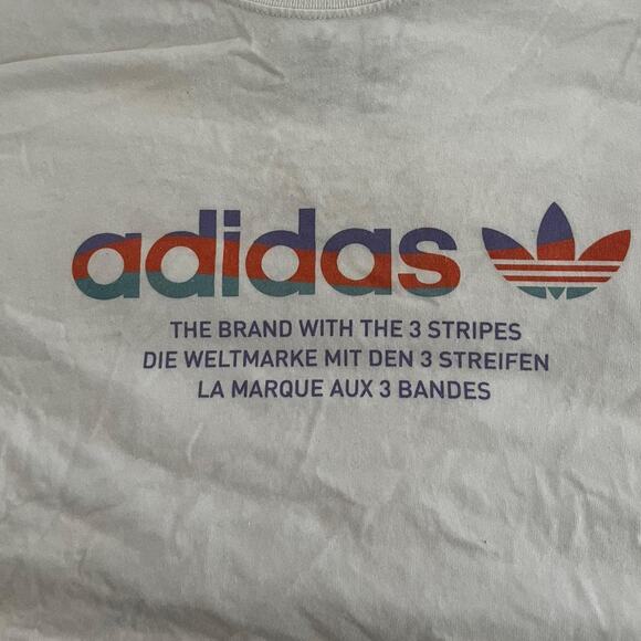 White adidas vintage 90s style tee - Picture 3 of 5